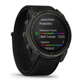 Garmin Enduro 3 – 51 mm Solar, Sapphire Carbon gray DLC titanium with black UltraFit nylon strap