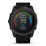 Garmin Enduro 3 – 51 mm Solar, Sapphire Carbon gray DLC titanium with black UltraFit nylon strap